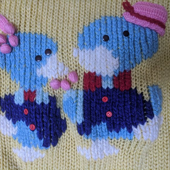 Unique Cute Romantic Pair Love Couple Pullover Dolman Sleeves Loose Sweater 3D - Picture 3 of 16